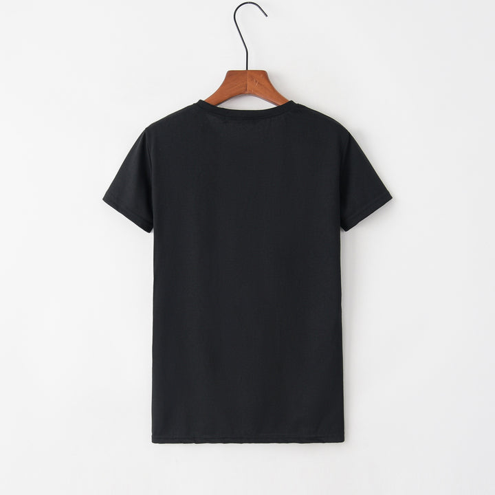 T-shirt pour femmes avec un design de chat créatif et un col rond Levoire