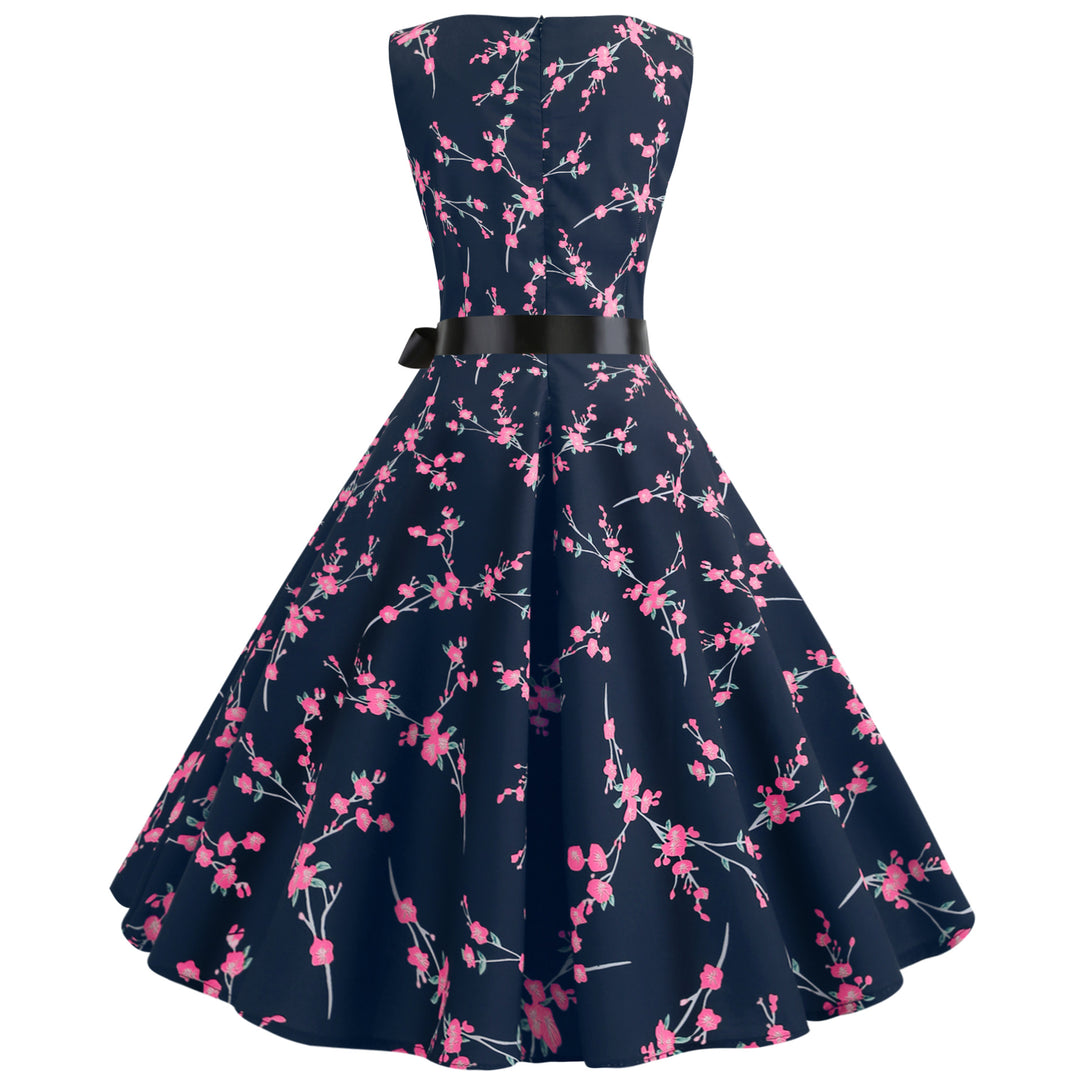 Robe midi femme avec motif en dentelle florale et ceinture élégante Levoire
