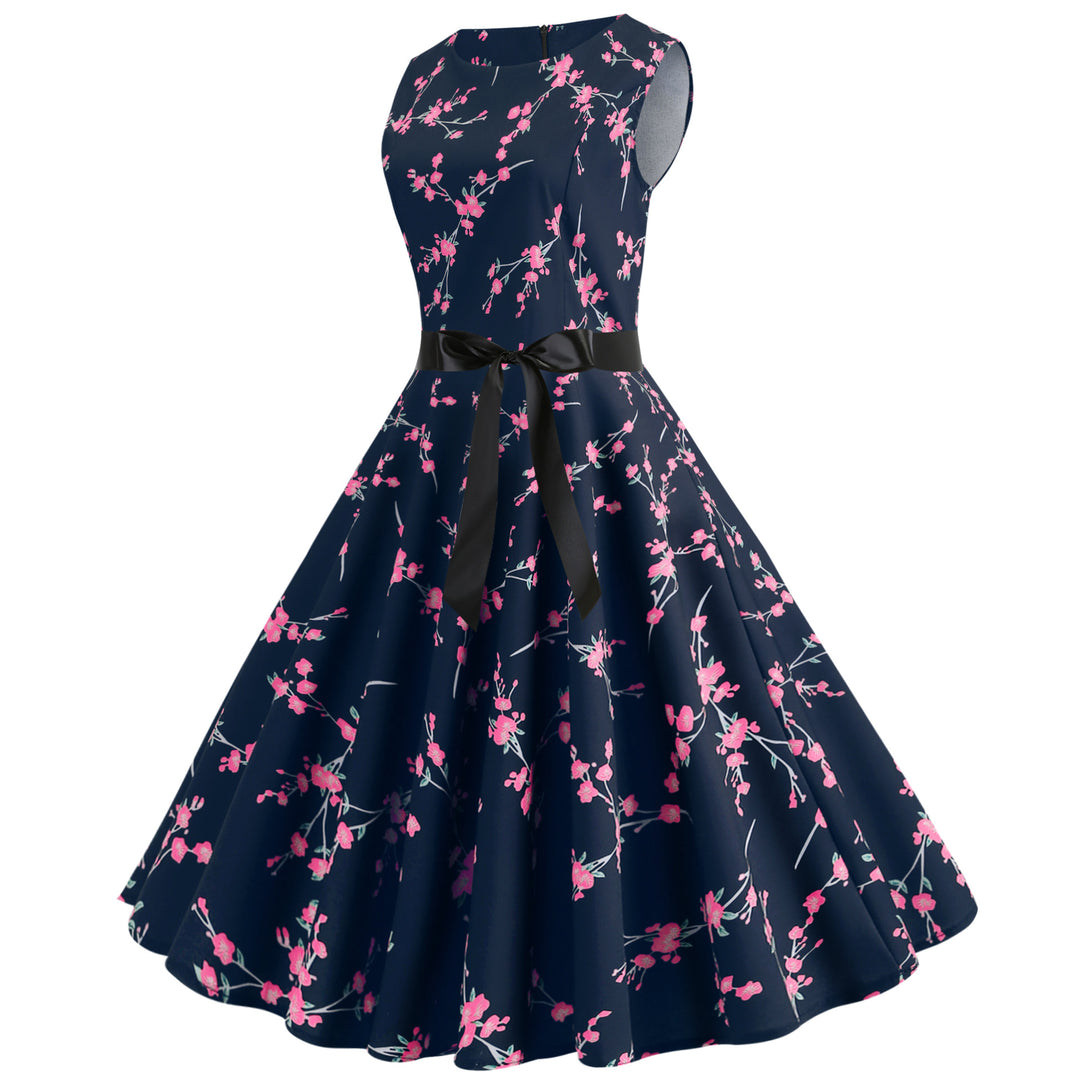 Robe midi femme avec motif en dentelle florale et ceinture élégante Levoire