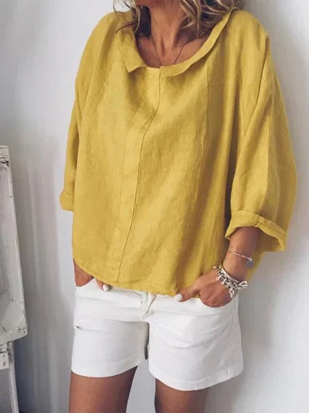 Levoire | Magnifiques chemisiers à col roulé de couleur unie Jaune