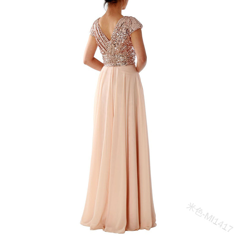 Levoire | Glamouröösit Paljetit Élégant Nœud Soirée Beige