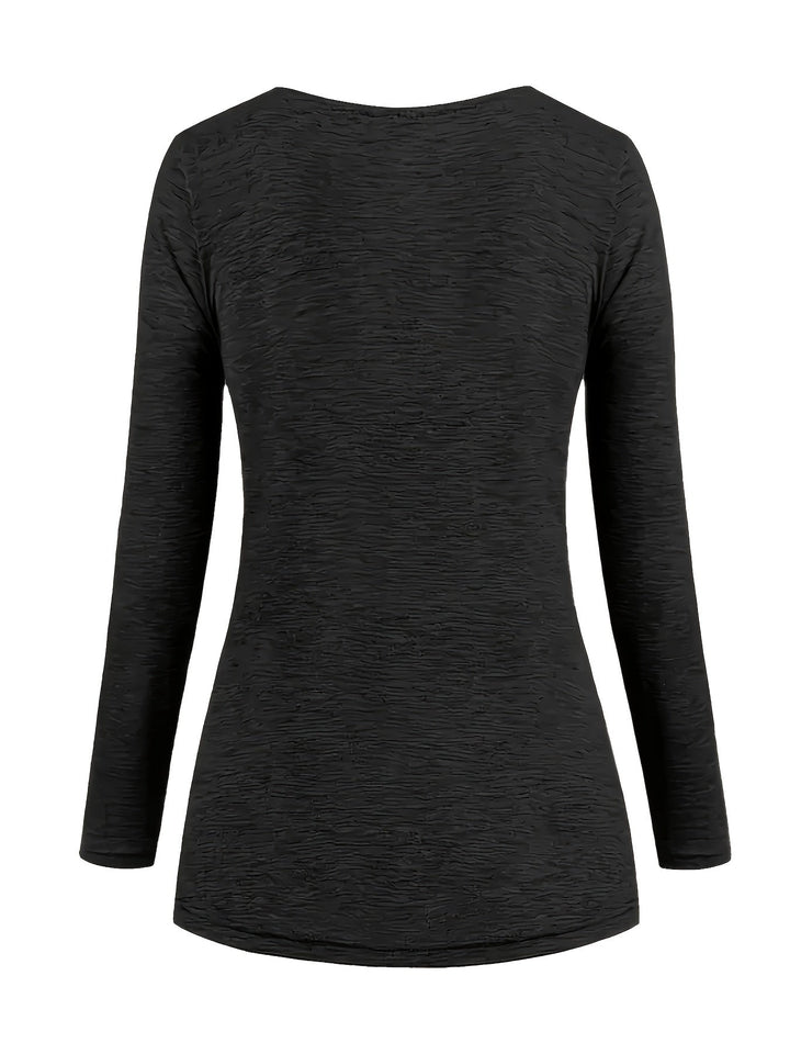 Levoire | Top Tricot Uni Avec Col Et Satin