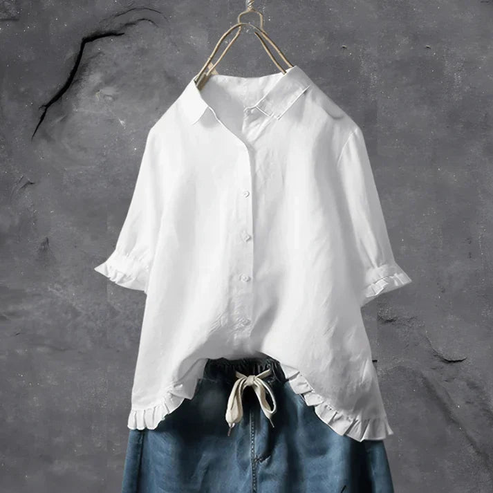 Levoire | Haut En Coton Élégant Pour Femmes Blanc