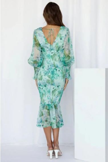 Levoire | Élégante Robe Midi À Motif Floral Pour Femmes