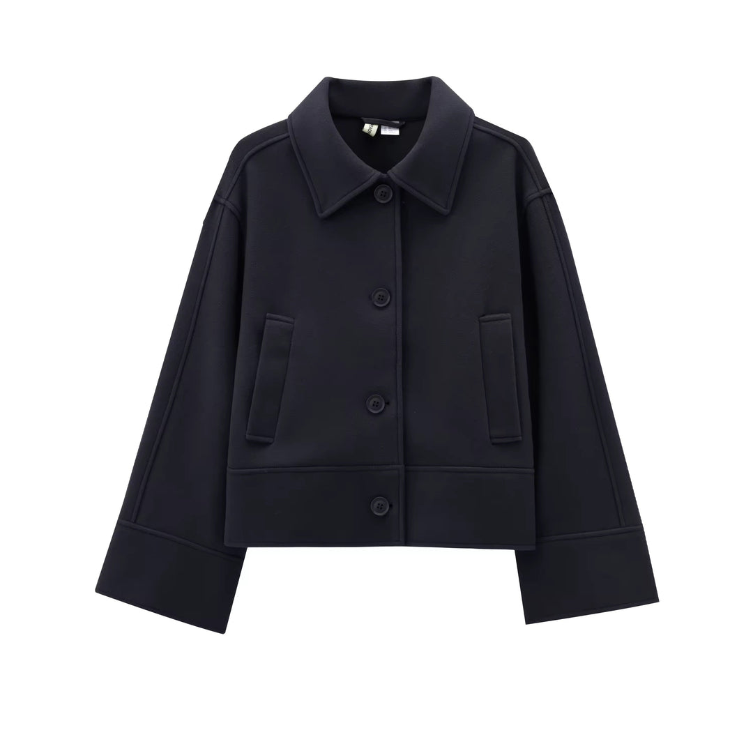 Levoire | Manteau Court Flore Noir