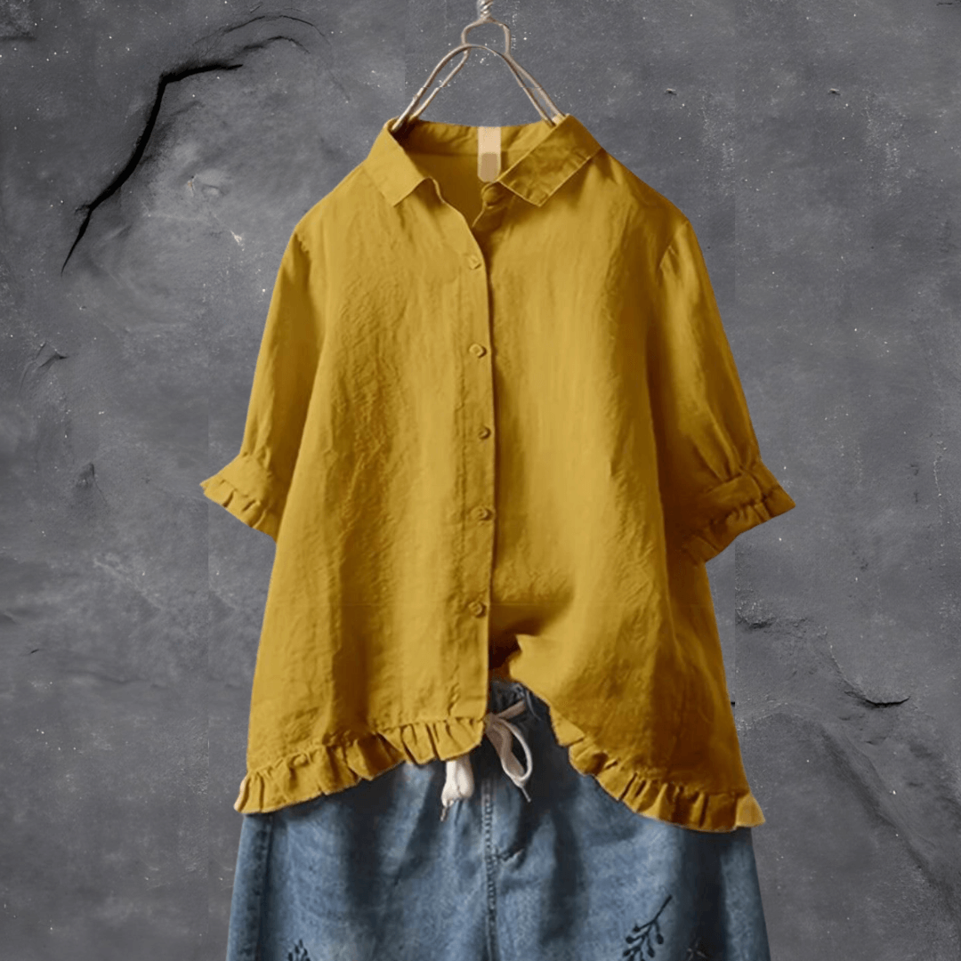 Levoire | Chemise en coton confortable Moutarde