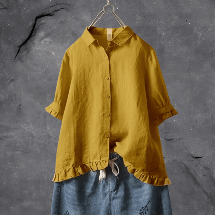 Levoire | Chemise en coton confortable Moutarde