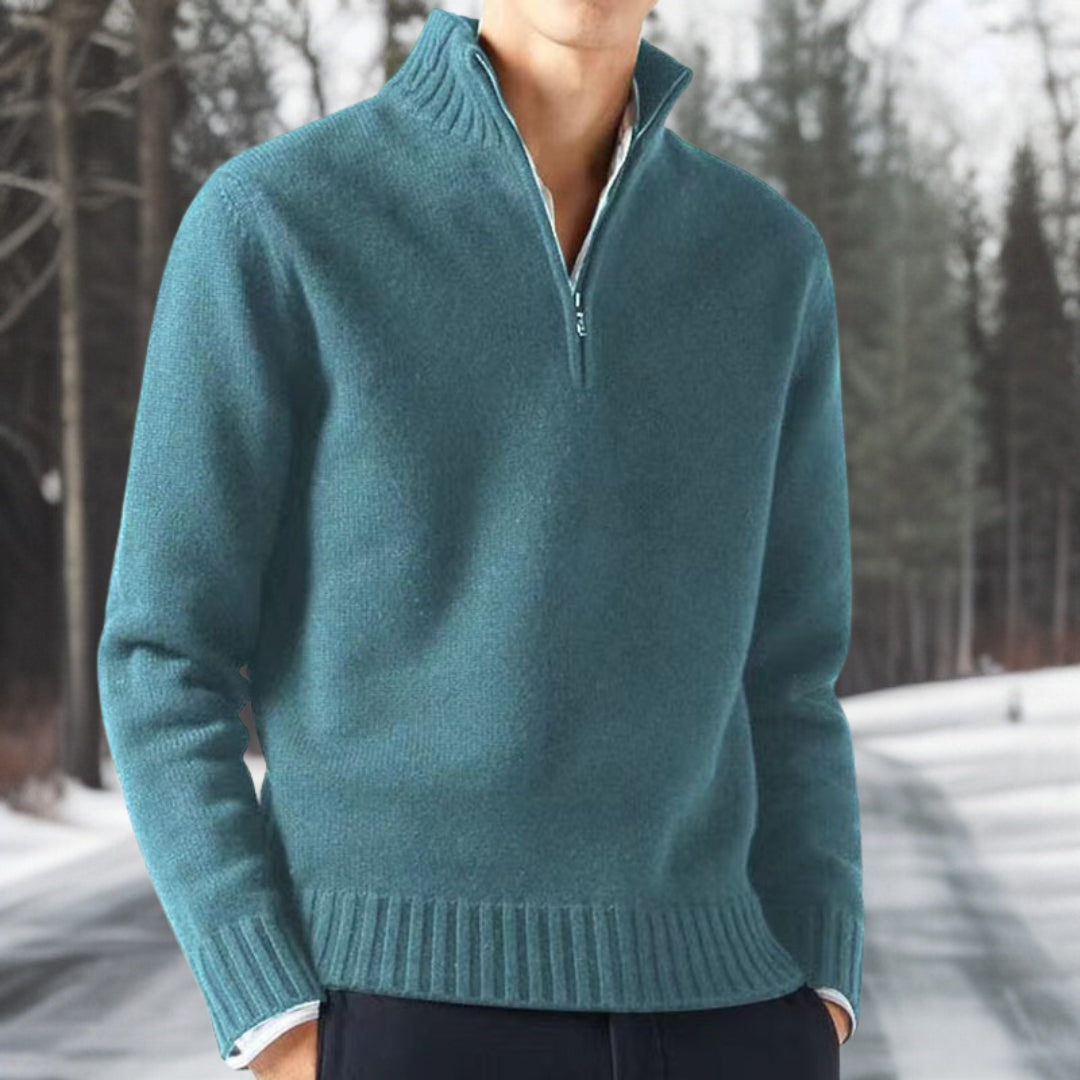 Levoire | Chaud Tricot Pull FR Hommes Bleu clair