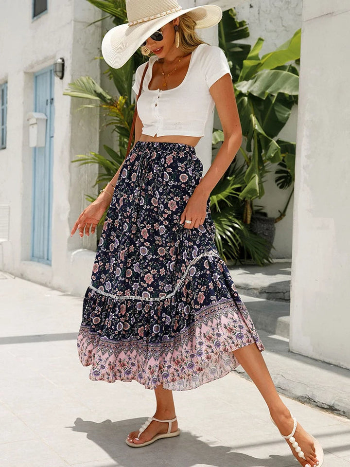 Levoire | Robe Boho Rock avec bandeau pour femmes Bleu marine