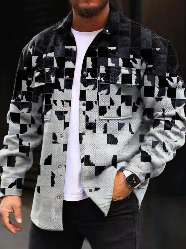 Levoire | Veste À Boutons Avec Poches Pour Hommes Gris