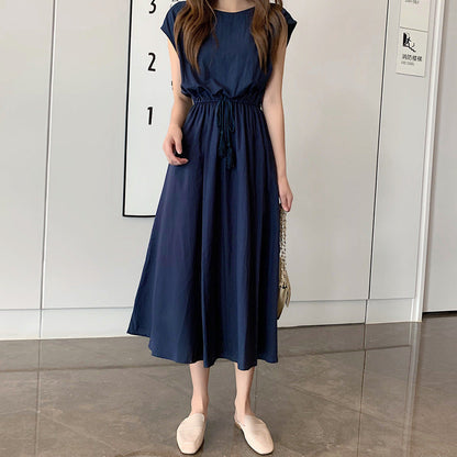Levoire | Robe Midi Avec Franges Et Nœuds Bleu marine