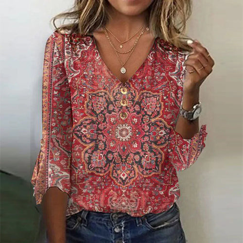 Levoire | Blouse Boho Élégance Avec Manches Bouffantes