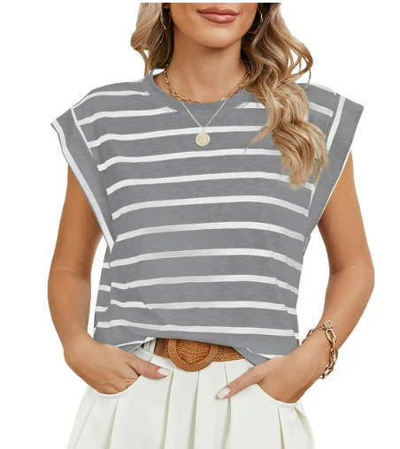 Levoire | T-Shirts D'Été Pour Femmes À Manches Courtes Et Encolure Ronde Raidat 4