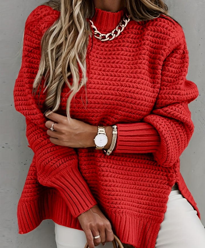 Levoire | Pull Tricoté Élégant Rot