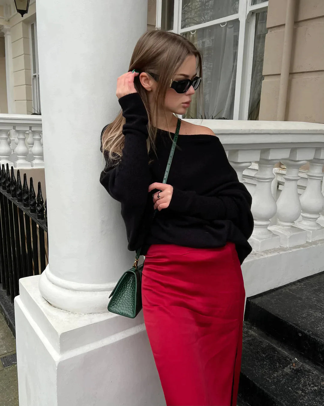 Levoire | ELEGANT ASYMÉTRIQUE FEMME TRICOT Noir