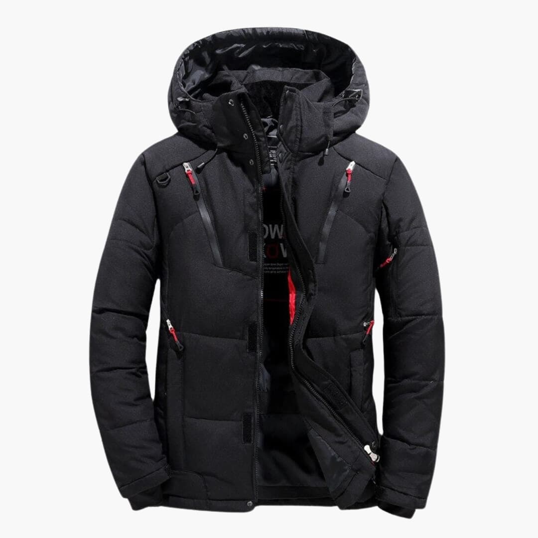 Levoire | Veste en duvet résistant au vent et à la pluie Noir