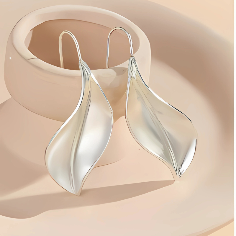 Levoire | Boucles D'Oreilles En Argent En Forme De Feuille Pour La Récolte Du Vin