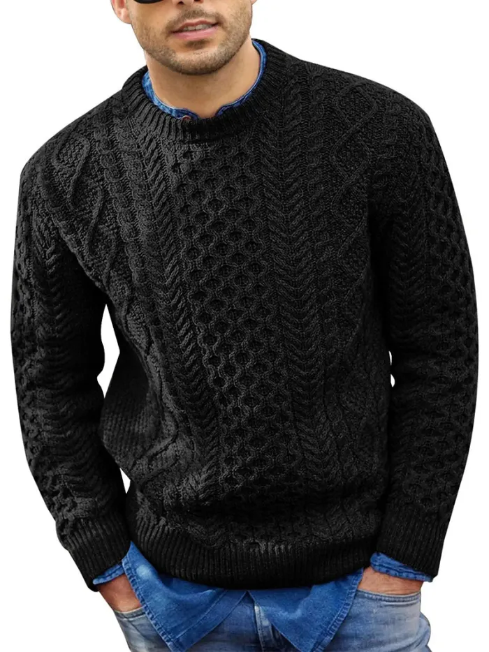 Levoire | Pull Homme À Col Rond Décontracté Et Confortable