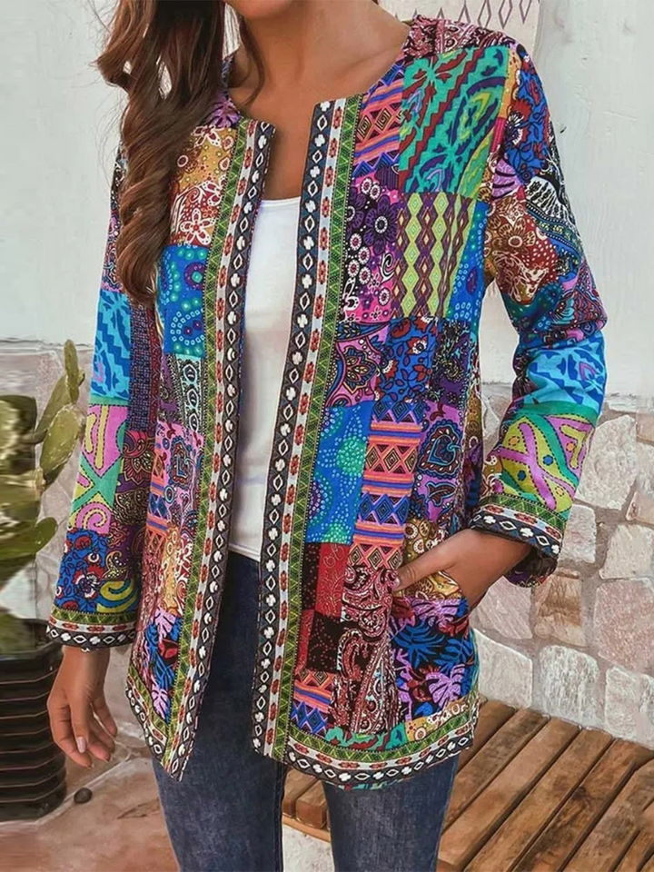 Levoire | Veste Fleur Ethnique Pour Femmes Monocolore 2