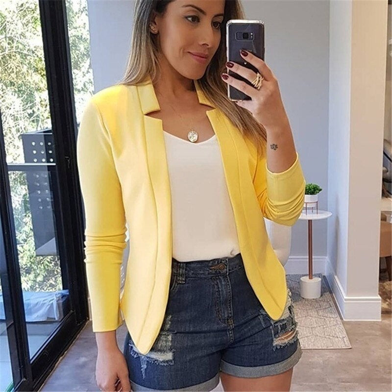 Levoire | Veste De Loisirs Plus Fine Pour Femmes Jaune