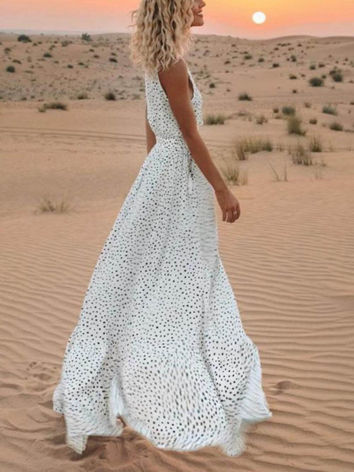 Levoire | Robe Maxi Pour Femmes Robe D'Été Élégante Blanc