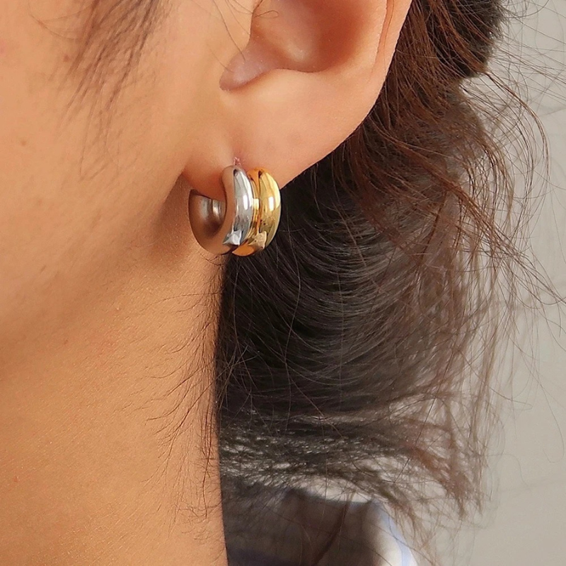 Levoire | Grandes Boucles D'Oreilles Cerceau Finition Dorée