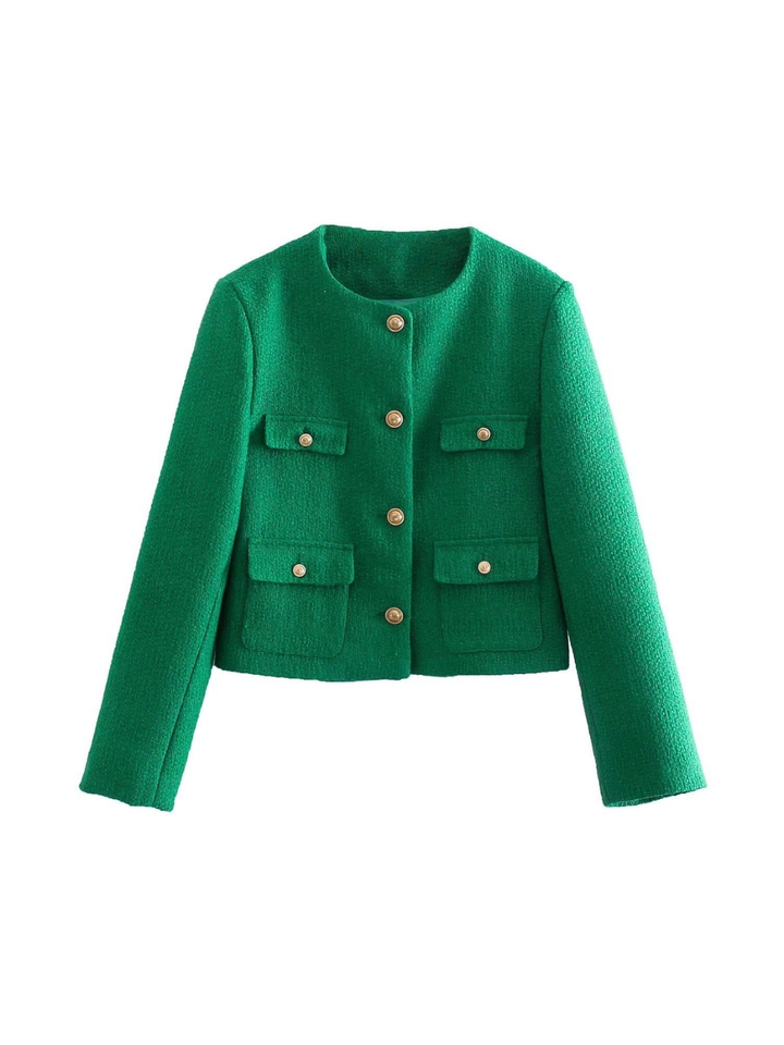 Levoire | Élégant Cardigan Vert Éthéré Vert
