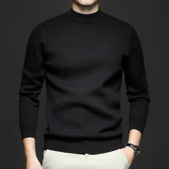 Levoire | Polo en maille fine pour hommes Noir