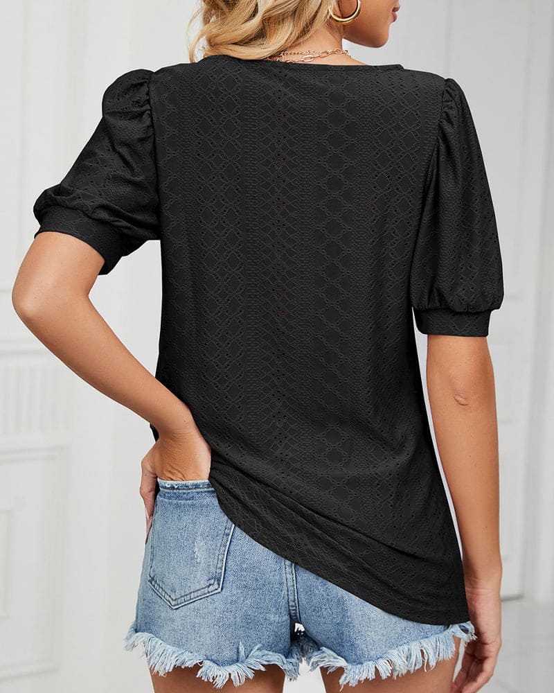 Levoire | T-Shirt En Une Couleur Uniforme Avec Manches Courtes
