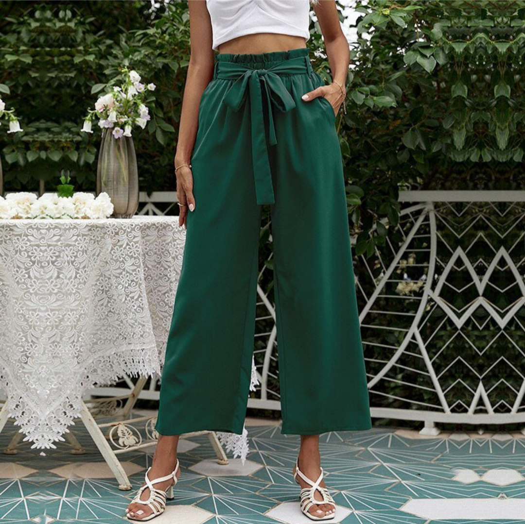 Levoire | Pantalon Taille Haute Pour Femmes Pour Un Confort Particulier Vert foncé