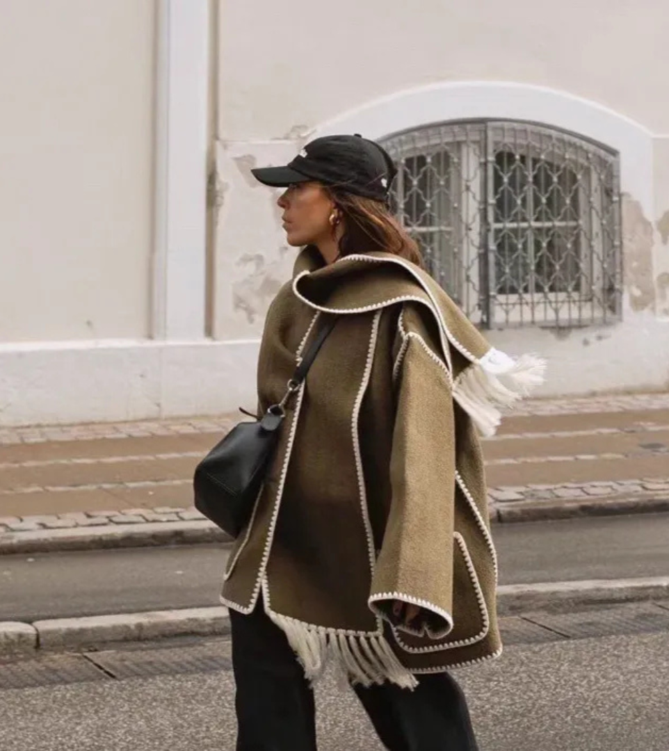 Levoire | Veste pour femmes Longue Chaude Vert foncé