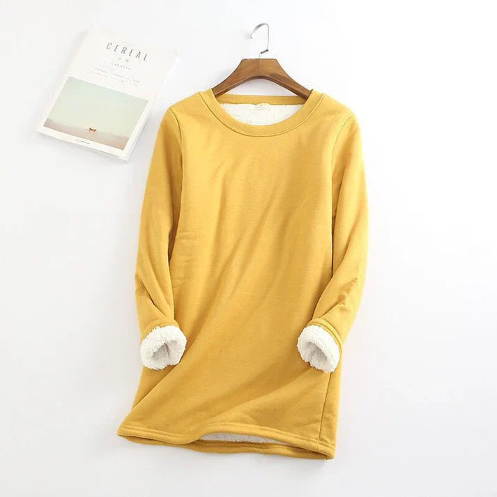 Levoire | Femme Tricot Avec Doublure En Polaire Jaune