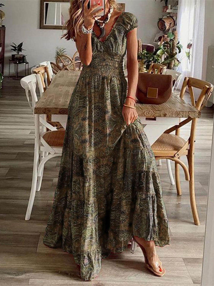 Levoire | Robe Maxi Imprimée Pour Femmes Braun