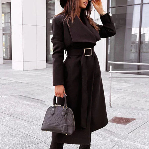 Levoire | Veste Femme Avec Ceinture Et Col Élégant