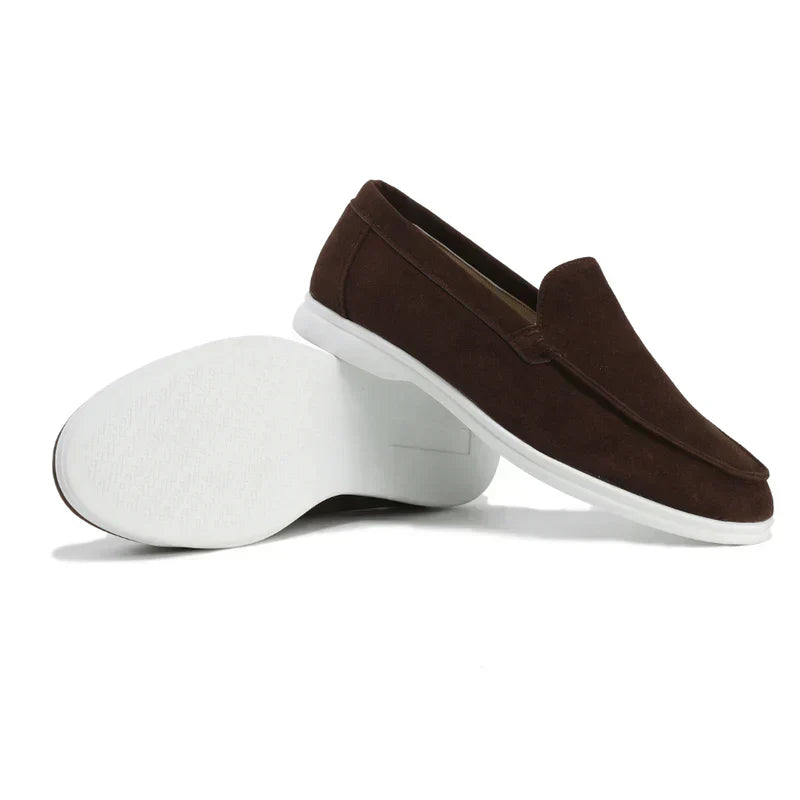 Levoire | Mocassin En Daim Chocolat