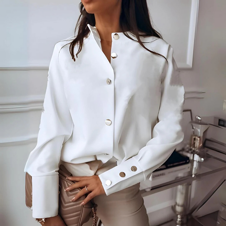 Levoire | Chemise à manches longues avec boutons élégant Blanc