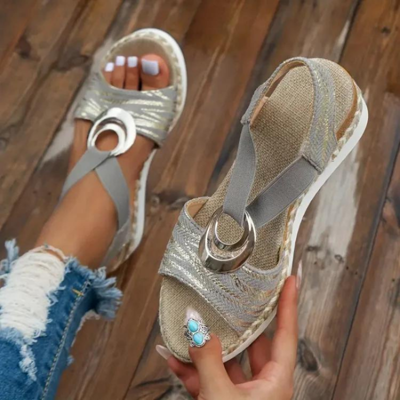 Levoire | Sandales Espadrilles Élégantes Avec Des Sangles Texturées