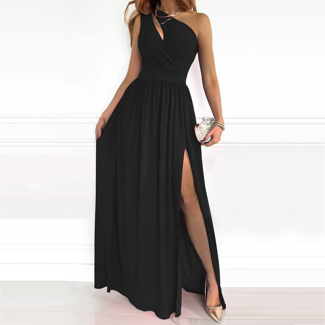 Levoire | Rento Robe Sans Manches Avec Taille Haute Et Volants Noir