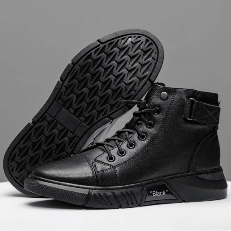 Levoire | Bottes en cuir noires et chaudes