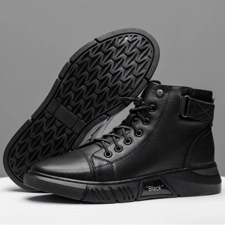 Levoire | Bottes en cuir noires et chaudes