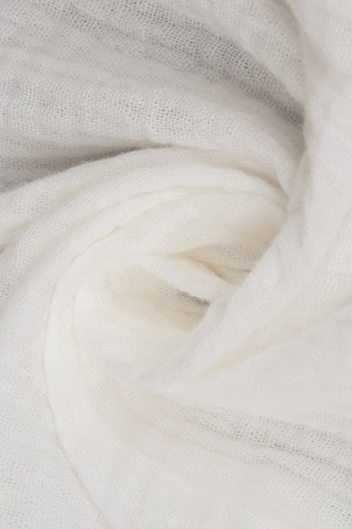 Levoire | Manches longues Short en coton-lin blanc Ensemble de loisirs