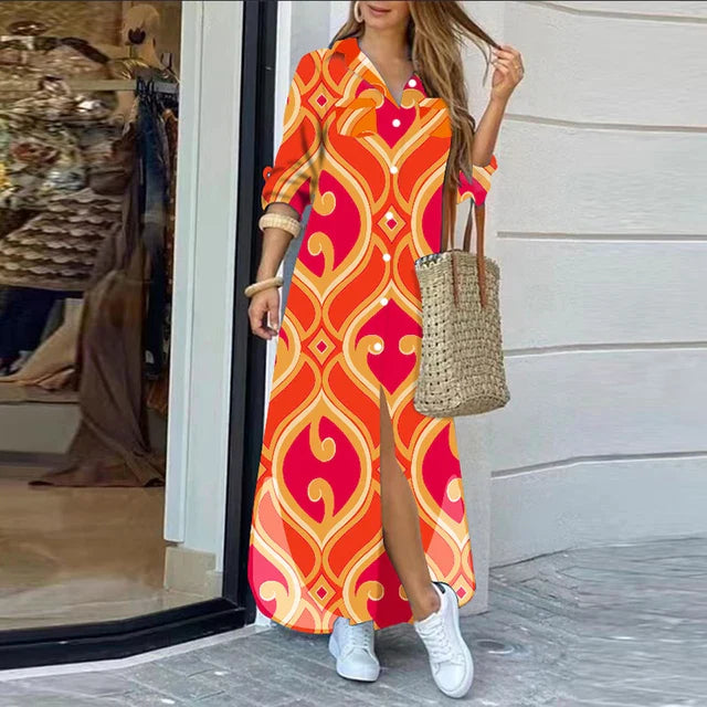 Levoire | Robe De Rue Longue Style Orange