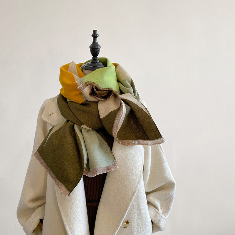 Levoire | Écharpe Chaude À Motifs Géométriques