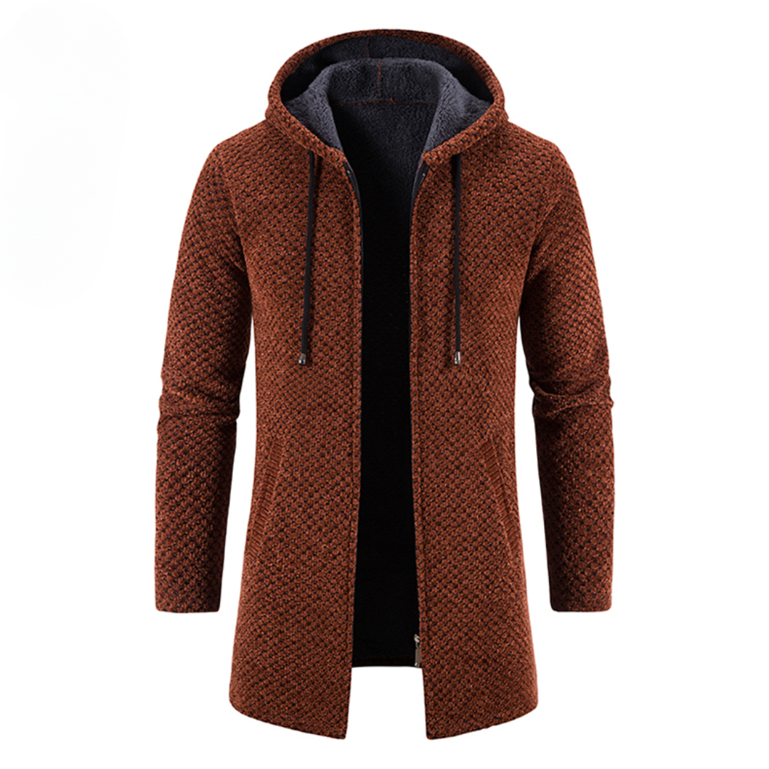 Levoire | Sweat À Capuche À Manches Longues Pull Tricoté Avec Poches Braun