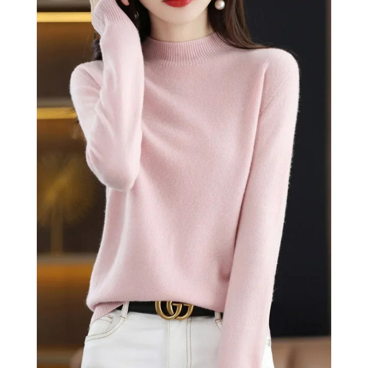 Levoire | Pull en Cachemire Doux pour Femmes Pull de Luxe pour Femmes Rose pâle