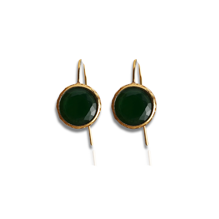 Levoire | Boucles D'Oreilles En Pierres Précieuses Vertes Plaquées Or