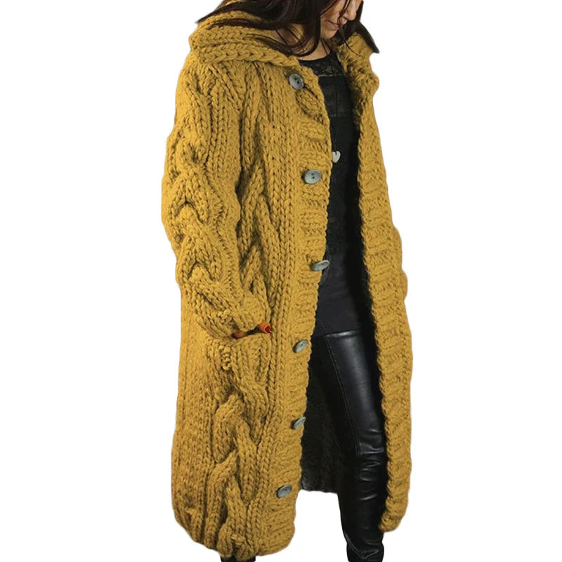 Levoire | Épais Cardigan Pour Les Jours Plus Frais Jaune