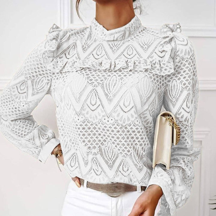 Levoire | Chemise Extravagante À Manches Longues Pour Femmes Blanc