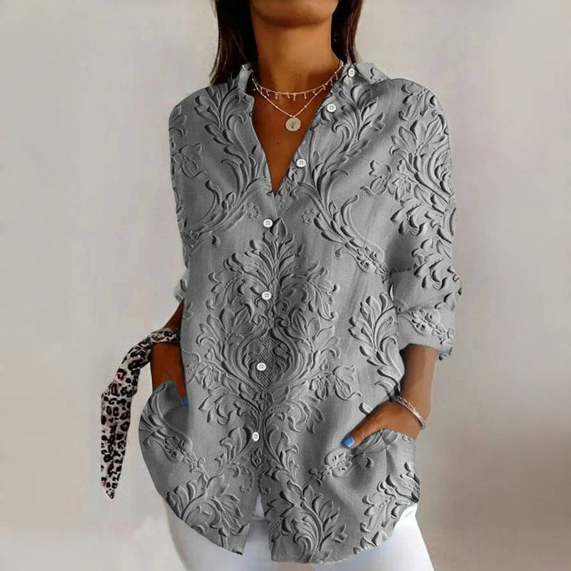 Levoire | Chemisier Vintage Décontractées Gris