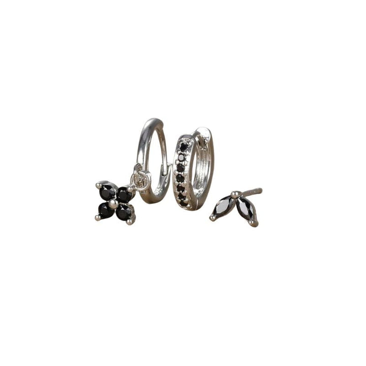 Levoire | Boucles D'Oreilles Kukka Rvs Argent Noir